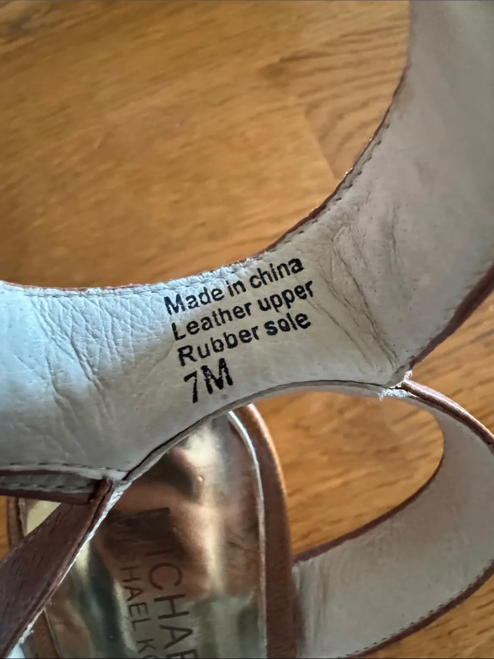 Michael Kors Brown Leather Studded High Heel Sandals